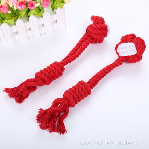 Pet products christmas rope dog toy for chewing